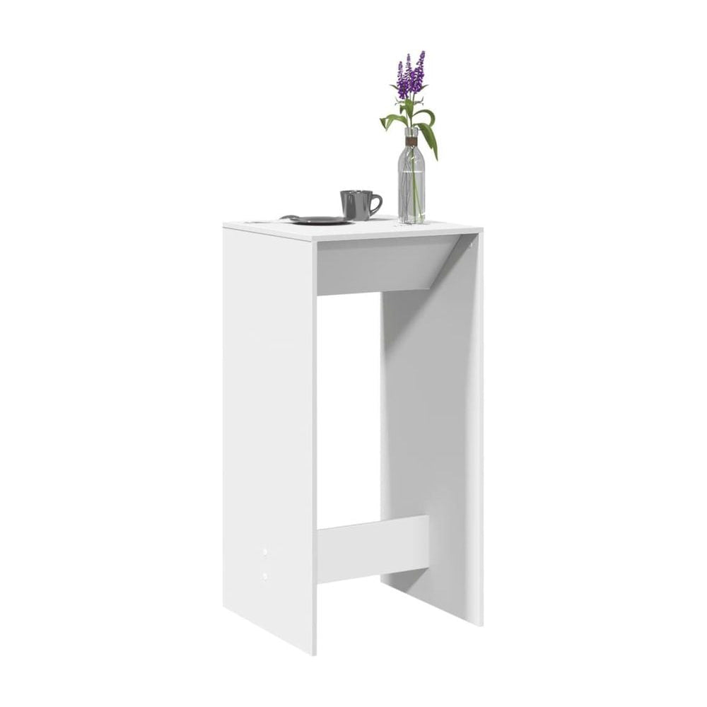 Bar Table White Engineered Wood