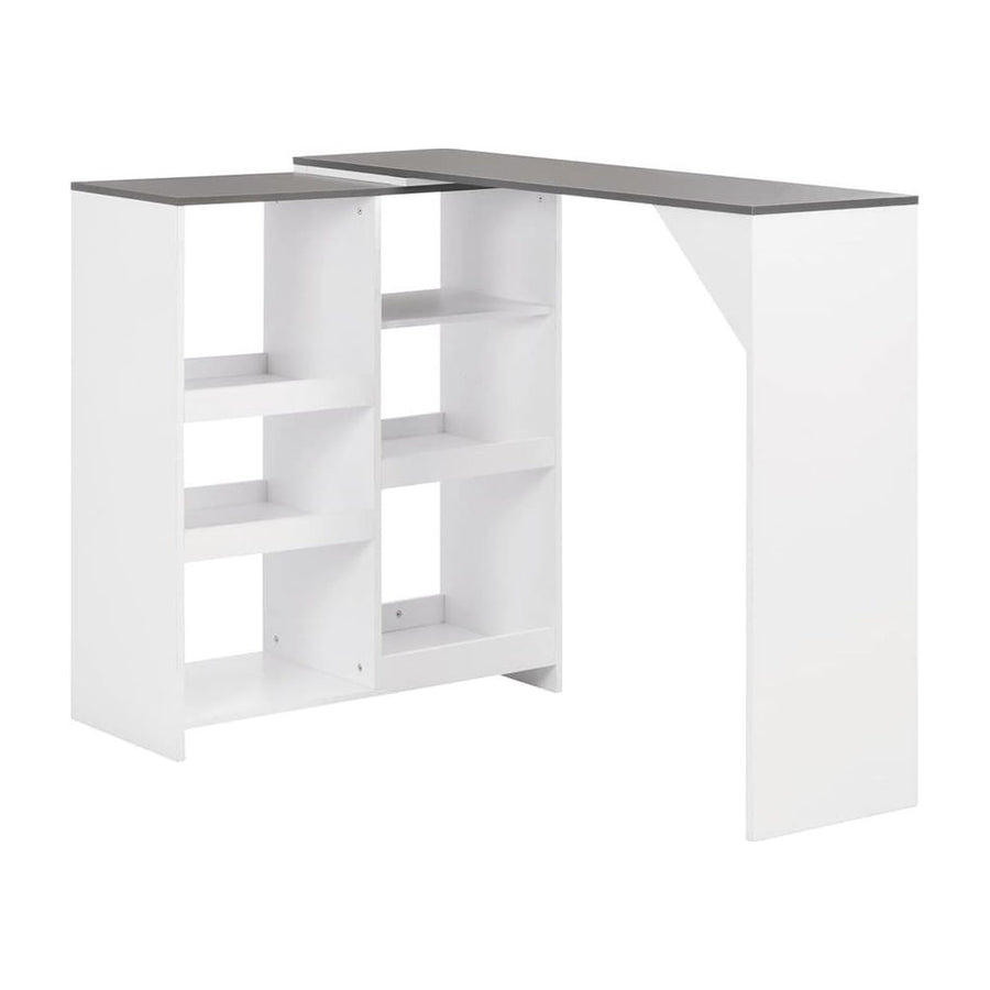 Bar Table with Moveable Shelf White