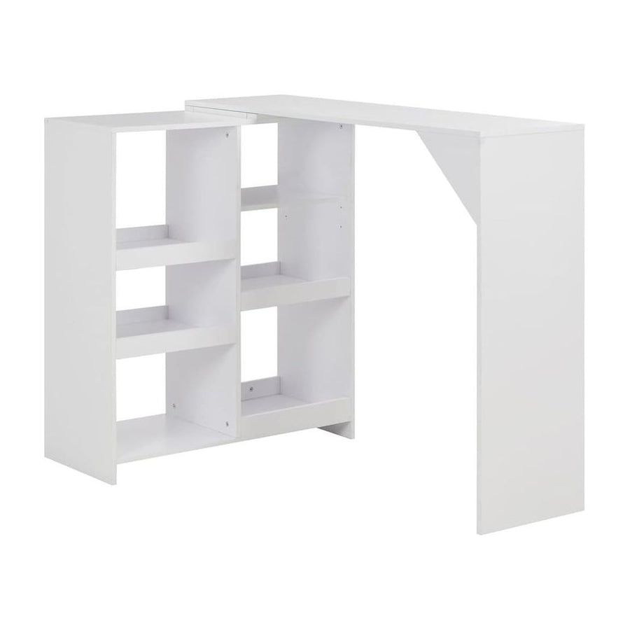 Bar Table with Moveable Shelf White