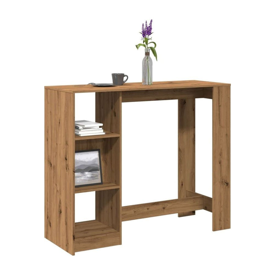 Bar Table with Shelf Artisan Oak Engineered Wood