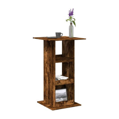 Bar Table with Storage Smoked Oak Engineered Wood