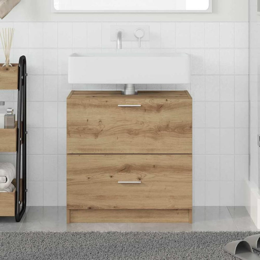 Bathroom Cabinet Artisan Oak Engineered Wood