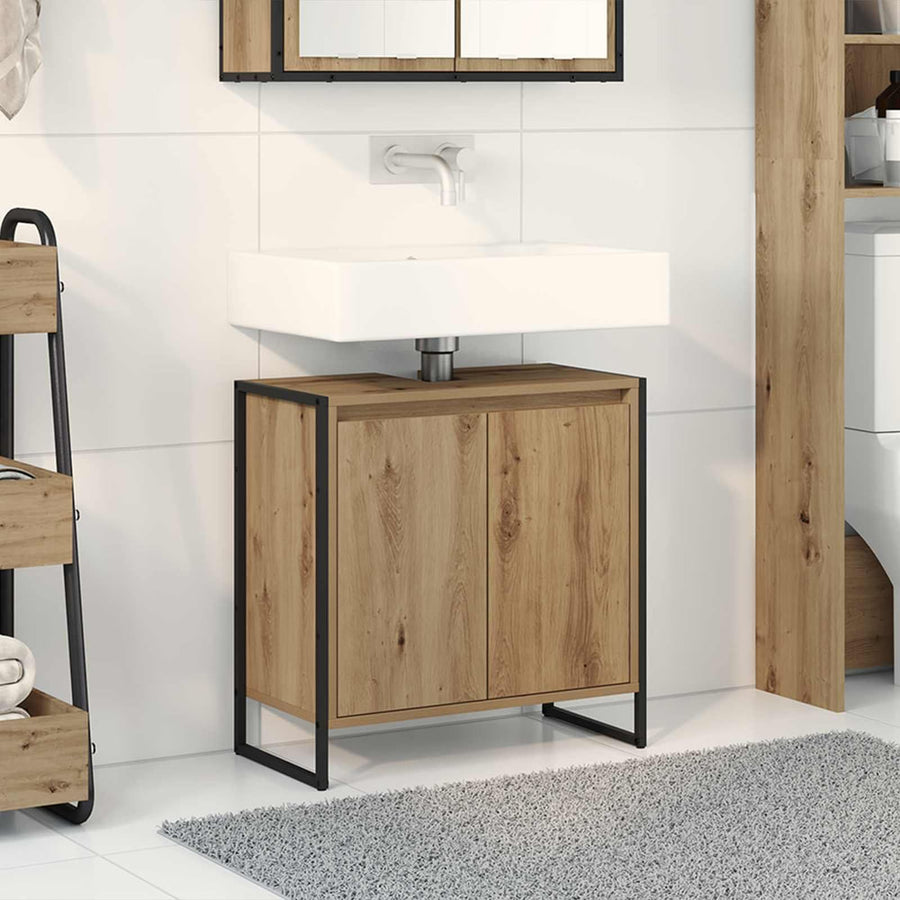 Bathroom Cabinet Artisian Oak Engineered Wood