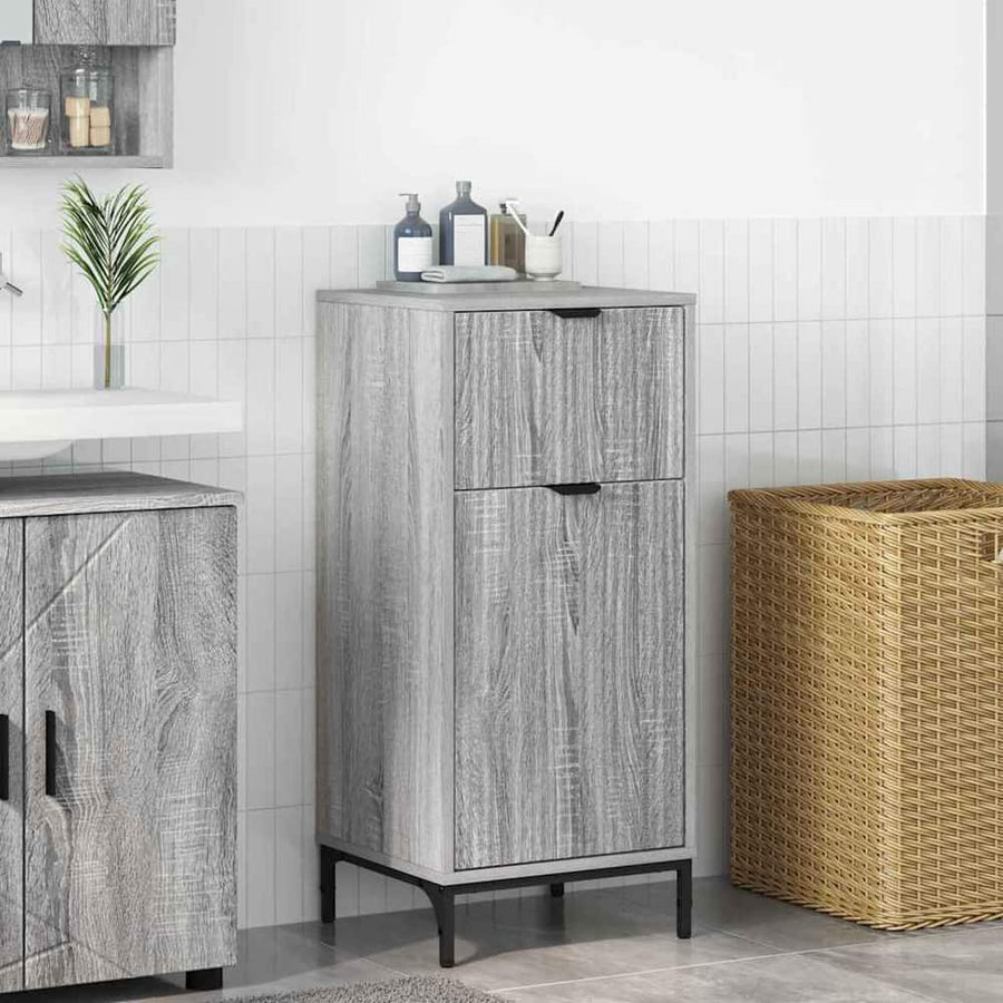 Bathroom Cabinet Grey Sonoma