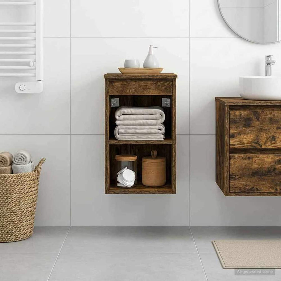 Bathroom Cabinet In-between Smoked Oak