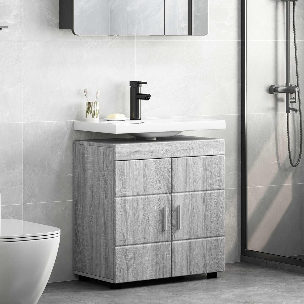 Bathroom Cabinet Set TULUM Grey Sonoma