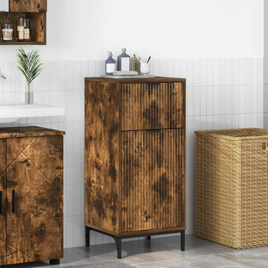 Bathroom Cabinet Smoked Oak