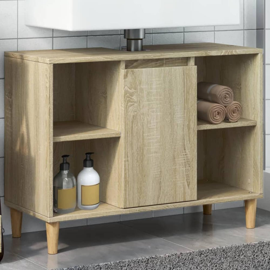 Bathroom Cabinet Sonoma Oak Engineered Wood