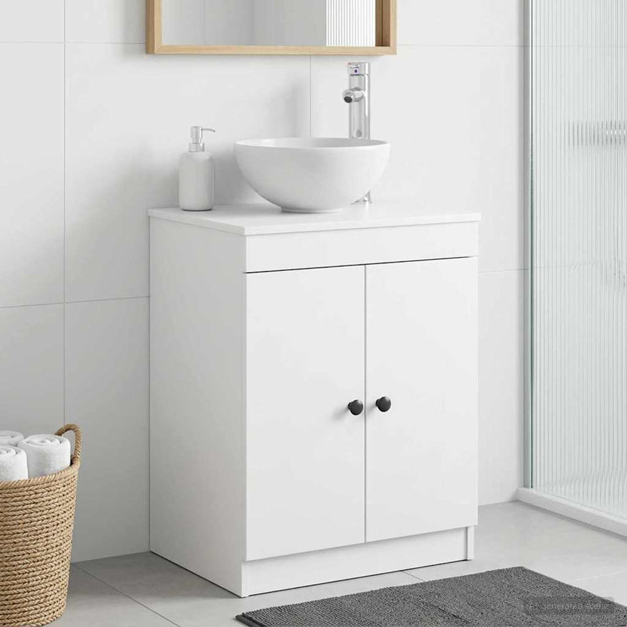 Bathroom Cabinet White Engineered Wood