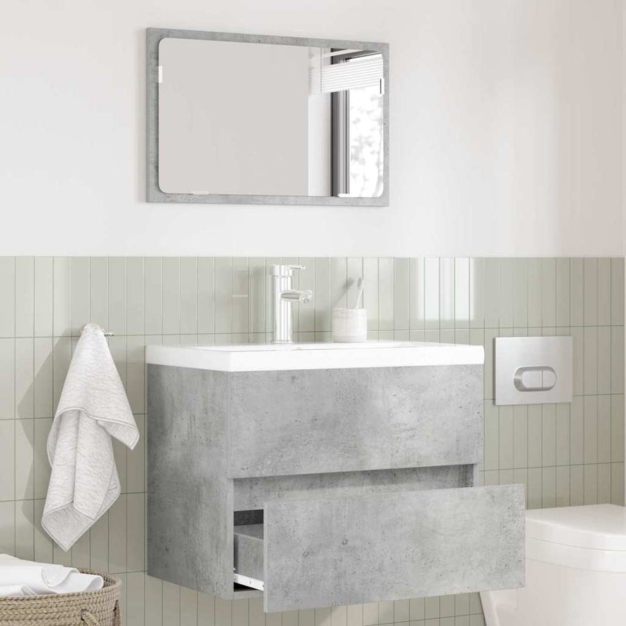 Bathroom Furniture Set Concrete Grey