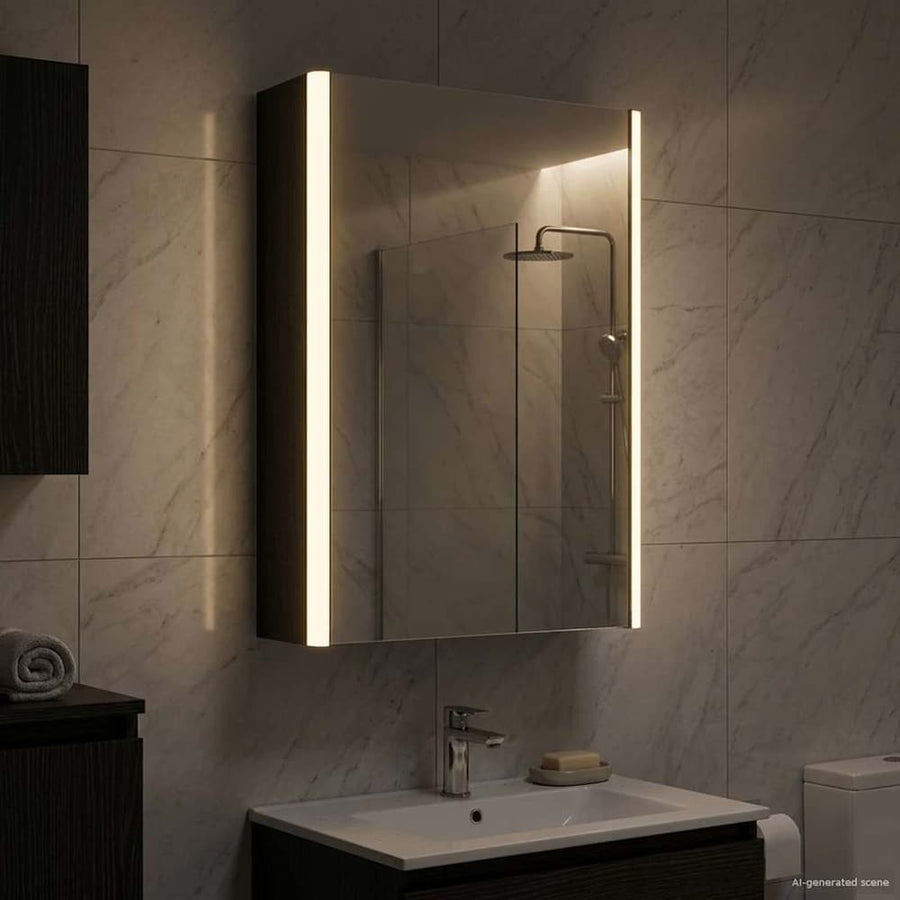 Bathroom Mirror Cabinet Black Oak