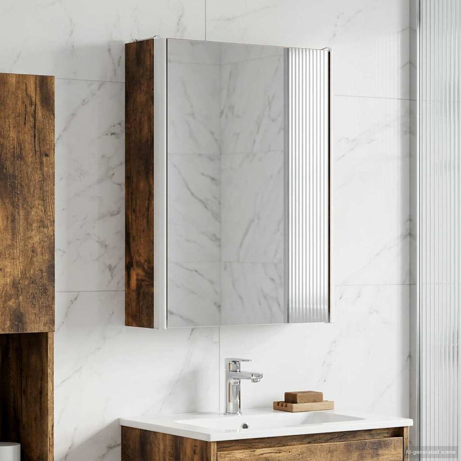 Bathroom Mirror Cabinet Smoked Oak