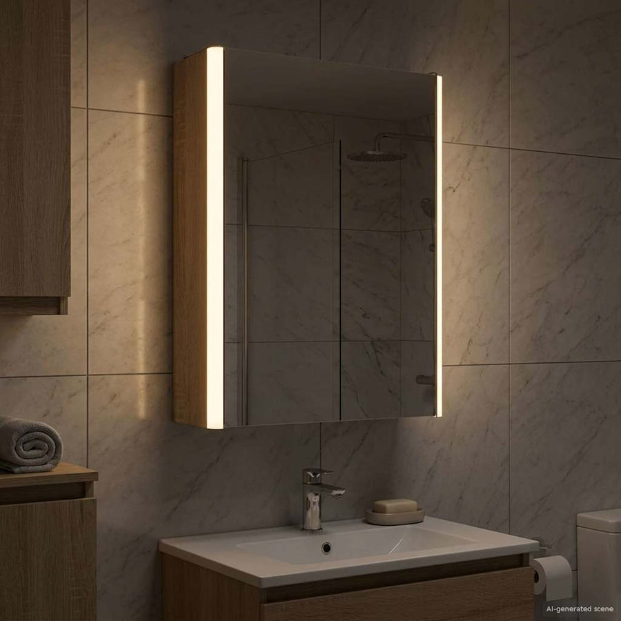 Bathroom Mirror Cabinet Sonoma Oak