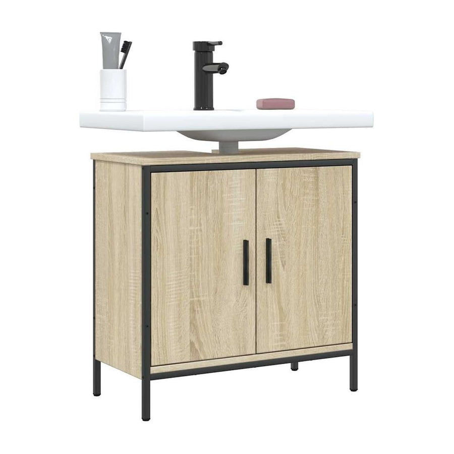 Bathroom Sink Cabinet Sonoma Oak Engineered Wood