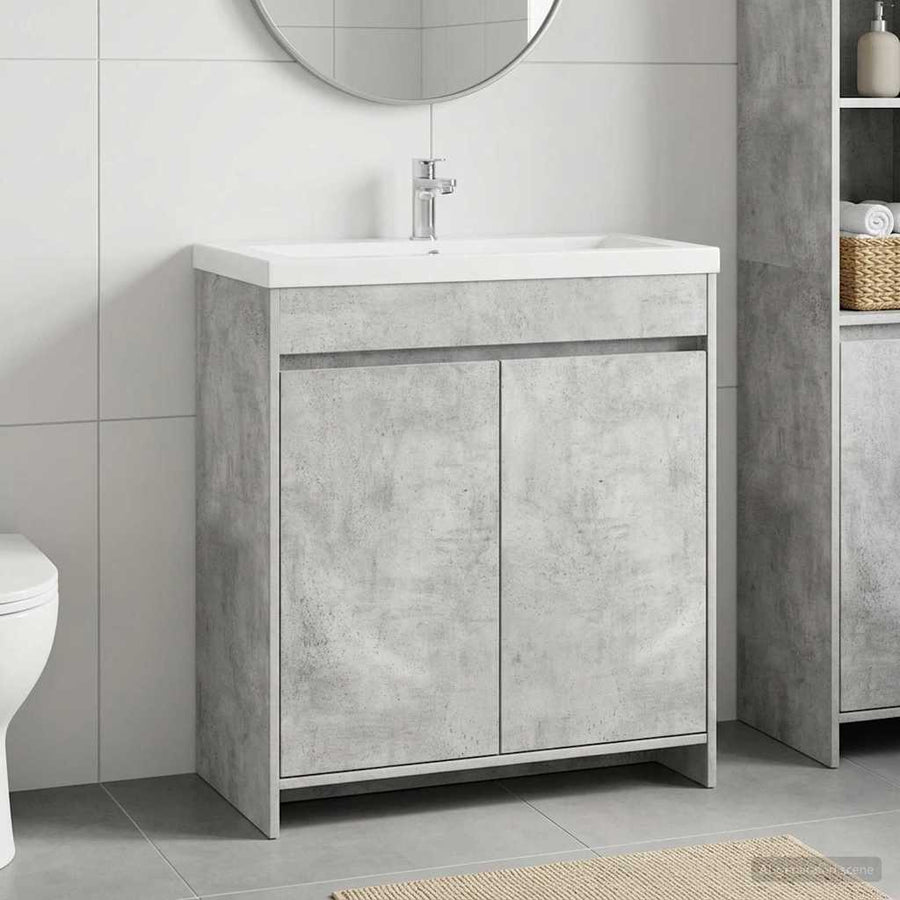Bathroom Under Sink Cabinet Concrete Grey