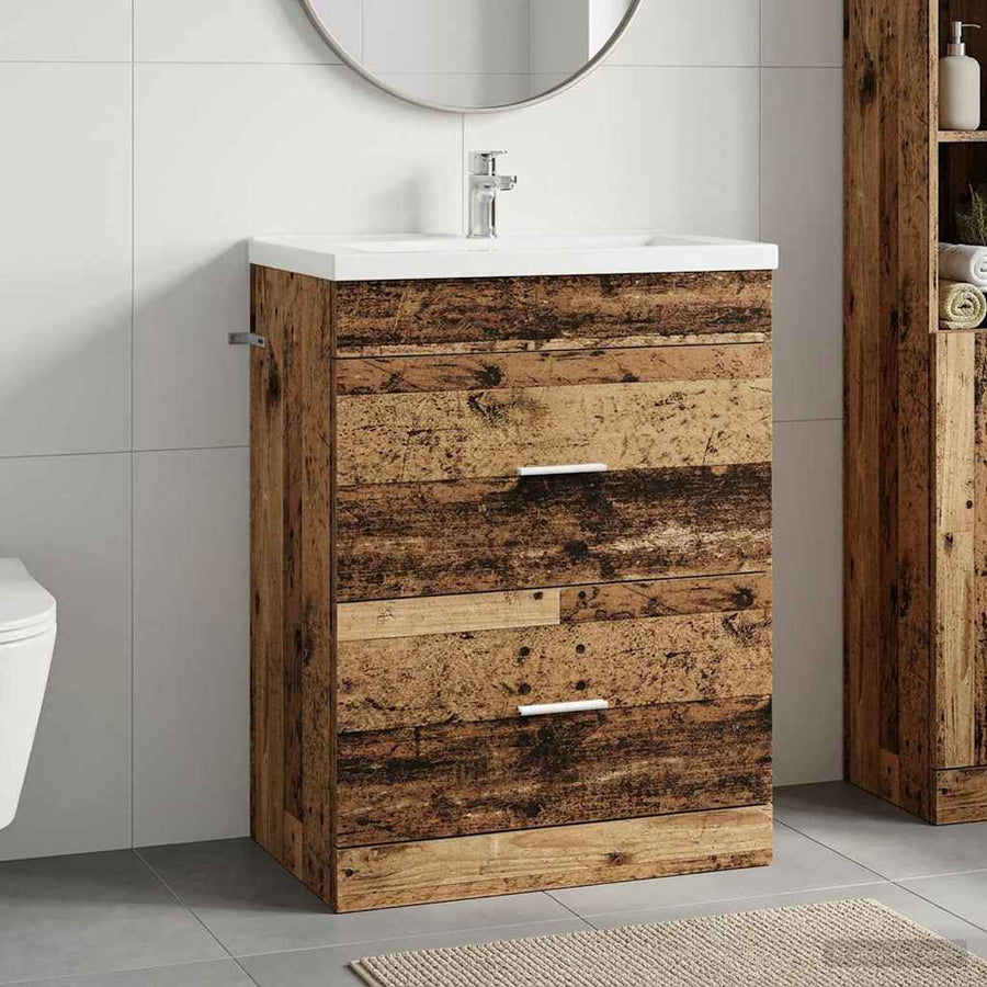 Bathroom Under Sink Cabinet Old Wood