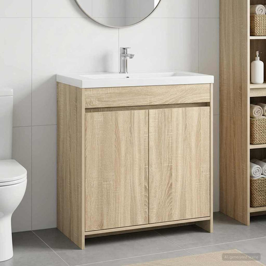 Bathroom Under Sink Cabinet Sonoma Oak