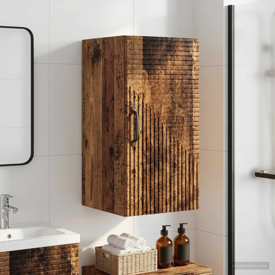 Bathroom Wall Cabinet HAARLEM Old Wood