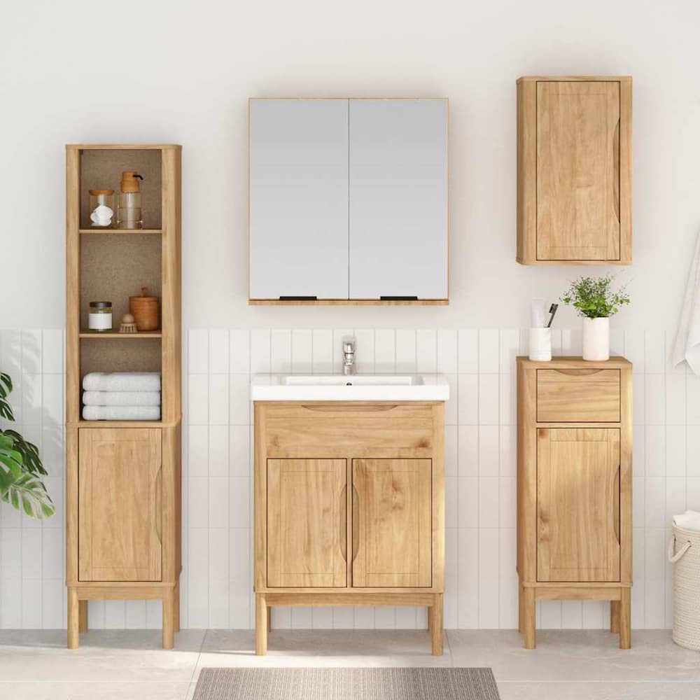 Bathroom Cabinet FLORO Wax Brown
