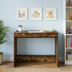 Bed Desk Smoked Oak Engineered Wood