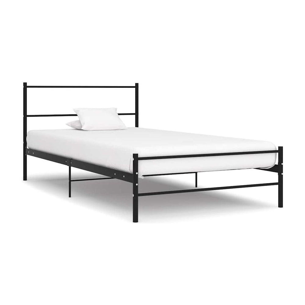 Bed Frame without Mattress Black Metal