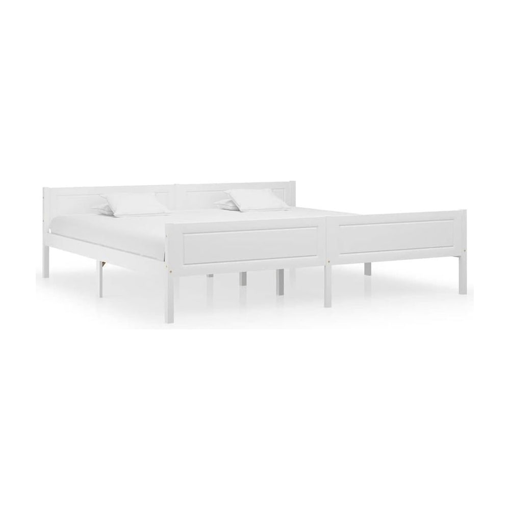 Bed Frame without Mattress Solid Pinewood White