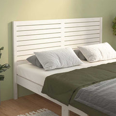Bed Headboard White Solid Wood Pine