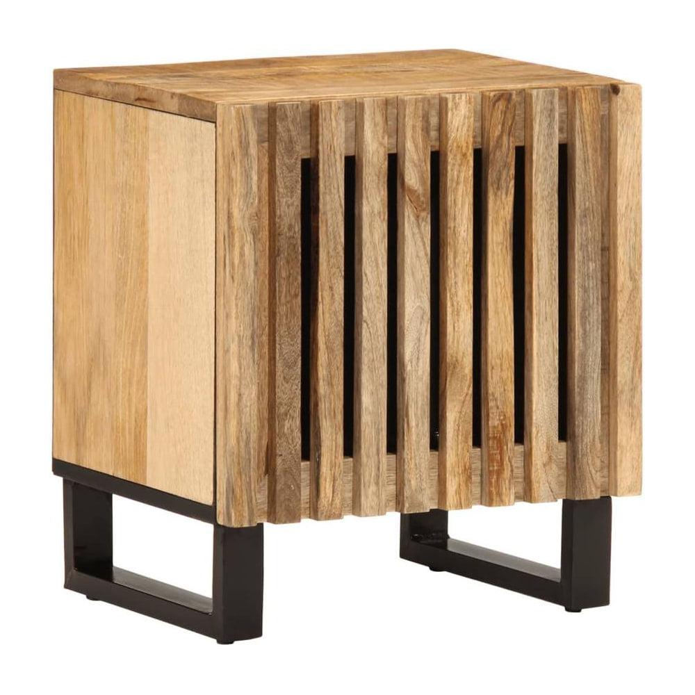Bedside Cabinet Solid Wood Rough Mango