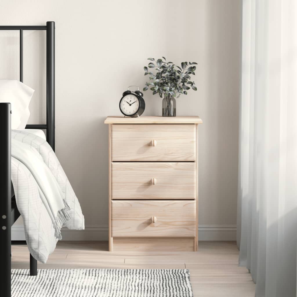 Bedside Cabinet "ALTA" Solid Wood Pine
