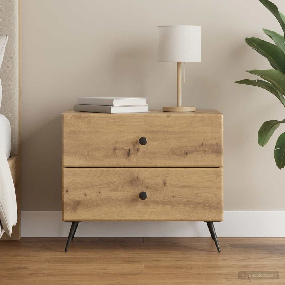 Bedside Cabinet Artisan Oak Engineered Wood