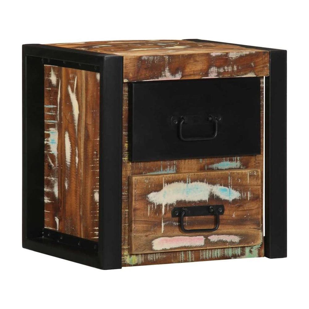Bedside Cabinet Multicolour Solid Wood Reclaimed