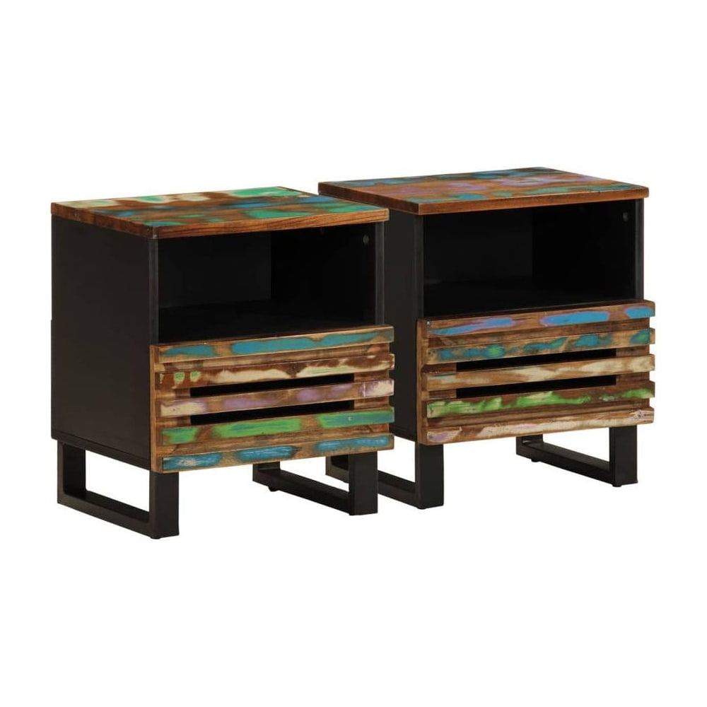 Bedside Cabinets 2 pcs Solid Wood Reclaimed