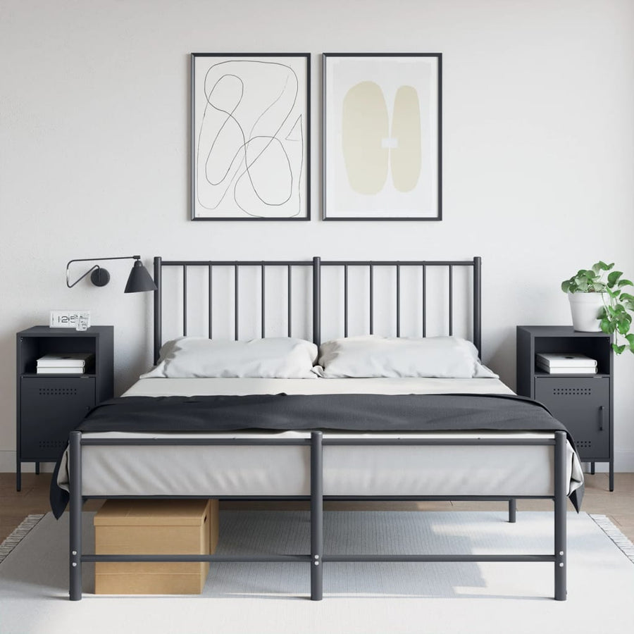 Bedside Cabinets 2 pcs Anthracite Steel