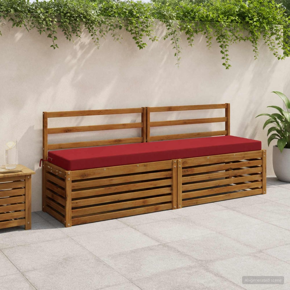 Bench Cushion SOEST Polyester Wine Red