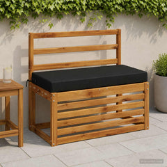 vidaXL Bench Cushions SOEST 2 pcs 100% Polyester Black 80 x 40 x 8 cm 1
