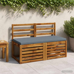 vidaXL Bench Cushions SOEST 2 pcs 100% Polyester Blue 110 x 50 x 5 cm 1