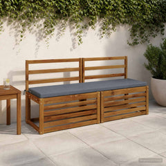 vidaXL Bench Cushions SOEST 2 pcs 100% Polyester Blue 140 x 40 x 5 cm 1