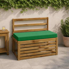 vidaXL Bench Cushions SOEST 2 pcs 100% Polyester Green 80 x 40 x 8 cm 1