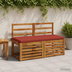 vidaXL Bench Cushions SOEST 2 pcs 100% Polyester Red 110 x 50 x 5 cm 1