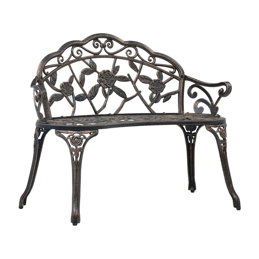 Bistro Bench 100cm Bronze Cast Aluminium