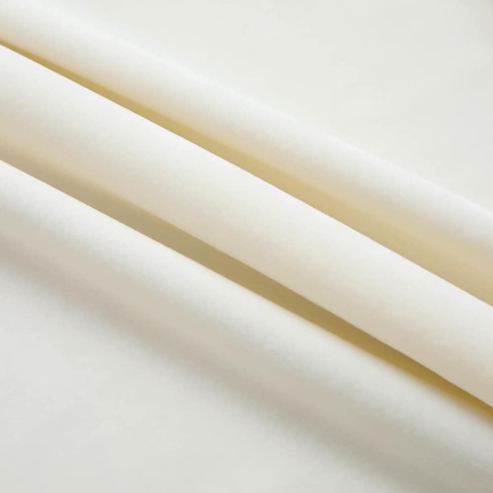 Blackout Curtains 2 pcs with Hooks Velvet Cream, image 3