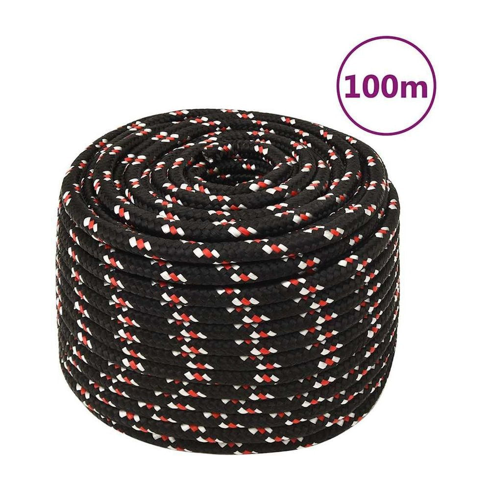 Boat Rope Black 14 mm 100 m Polypropylene