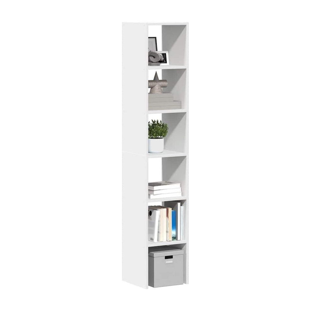 Bookcases 2 pcs Stackable White Engineered Wood