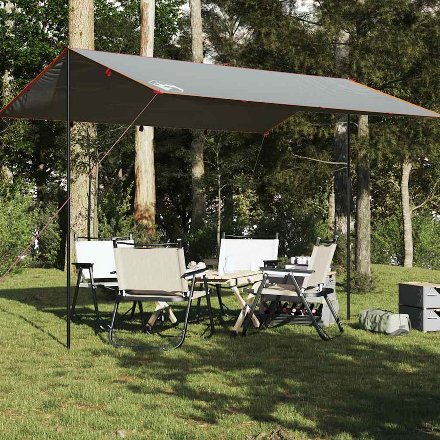 Camping Tarp Grey and Orange Waterproof