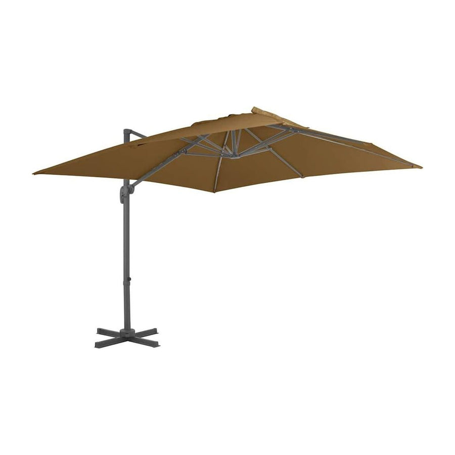 Cantilever Garden Parasol with Aluminium Pole Taupe