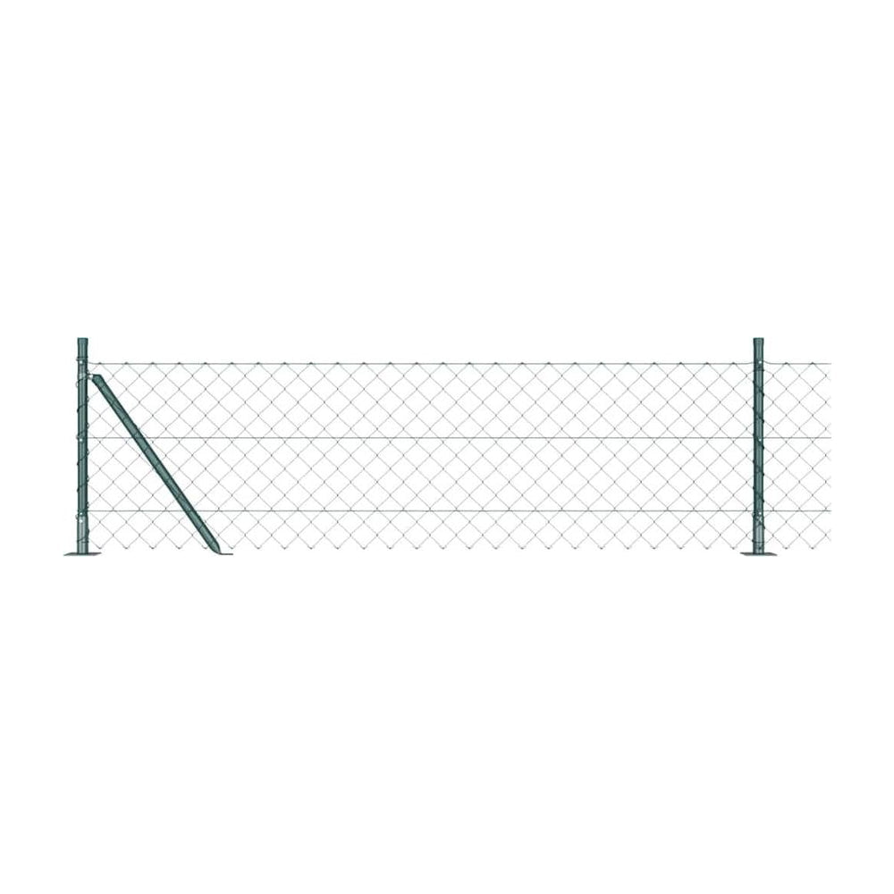 Chainlink Fence with Concrete Base PVC-Coated Steel