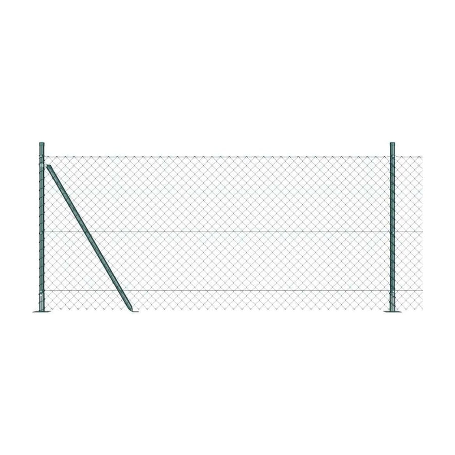 Chainlink Fence with Concrete Base PVC-Coated Steel