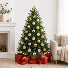 vidaXL Christmas Ball Set 50 pcs Silver and Gold 8 cm Polystyrene 1