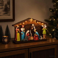 vidaXL Christmas Nativity Scene SALO 31 x 7.5 x 21.5 cm Resin 1