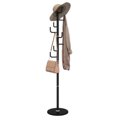 vidaXL Coat Stand Black 183 cm Powder-coated Iron 1
